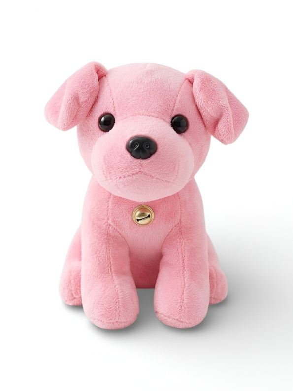Light Pink Labrador Puppy Plush Soft Toy with Bell Collar – 7-Inch Ultra-Soft Stuffed Dog for Kids & Toddlers, Cute Cuddly Animal Gift for Boys & Girls ST12003
