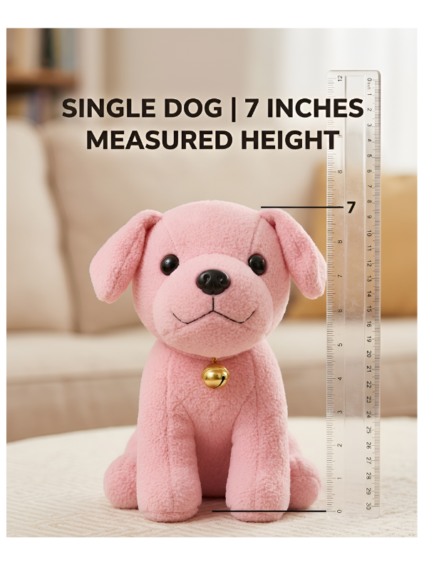 Light Pink Labrador Puppy Plush Soft Toy with Bell Collar – 7-Inch Ultra-Soft Stuffed Dog for Kids & Toddlers, Cute Cuddly Animal Gift for Boys & Girls ST12003
