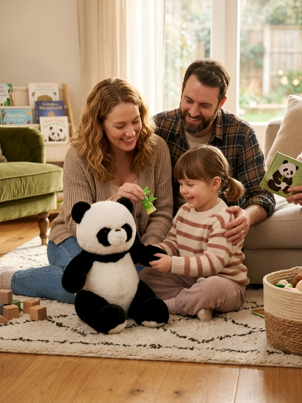Premium 40CM Panda Plush Toy – Ultra-Soft Black & White Stuffed Teddy Bear for Kids & Toddlers, Cuddly & Safe Gift for Boys and Girls ST15854