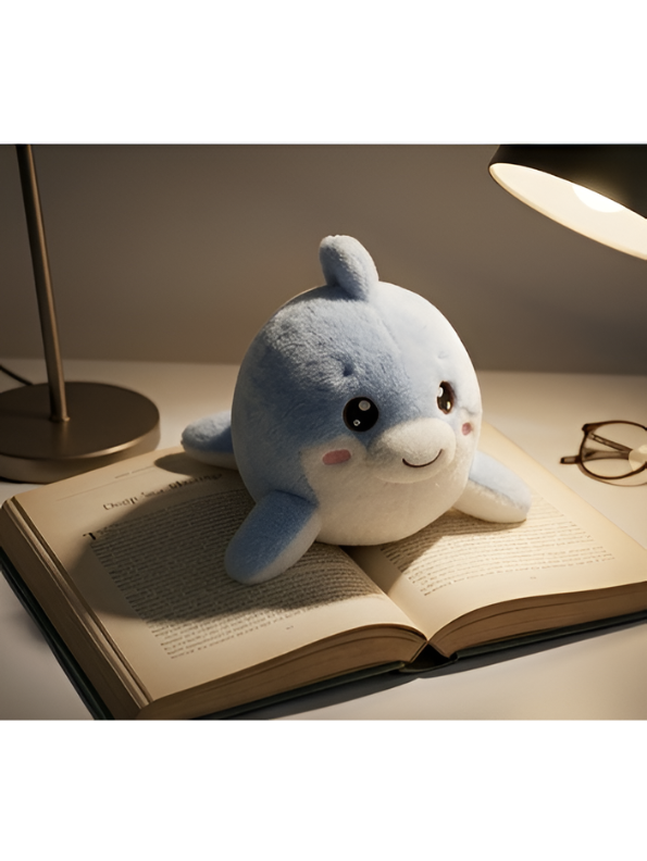 Blue Dolphin Plush Toy – 8-Inch Cute Soft Stuffed Ocean Animal Pillow for Kids and Toddlers, Adorable Nursery Décor and Birthday Gift ST14128