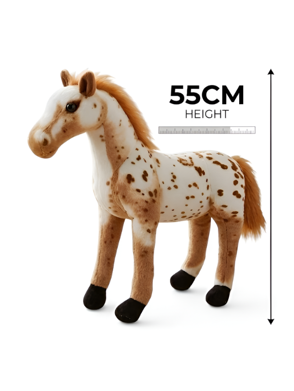 Appaloosa Horse Plush Toy – 55cm Realistic Soft Spotted Pony Stuffed Animal for Kids ST14979
