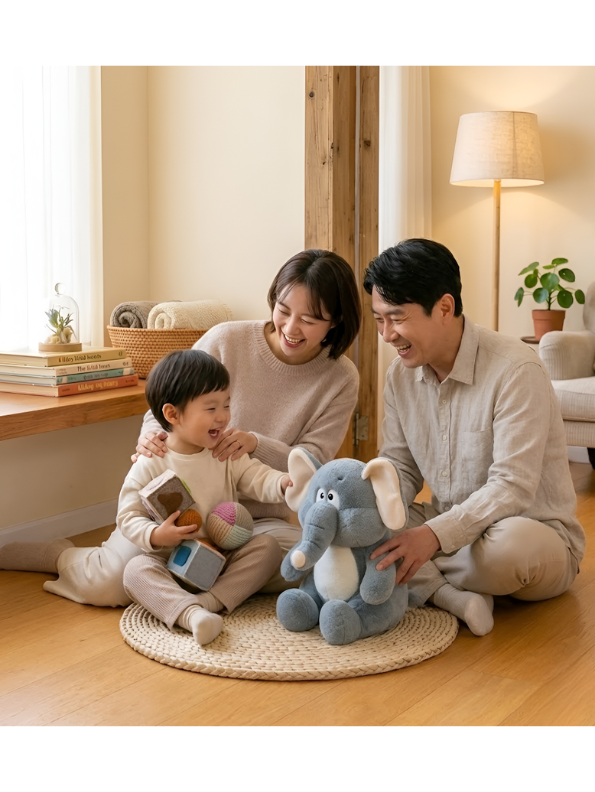 Grey Plush Elephant – 15-Inch Soft & Cuddly Stuffed Animal Toy for Kids and Toddlers, Premium Quality ST14496