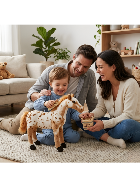 Appaloosa Horse Plush Toy – 55cm Realistic Soft Spotted Pony Stuffed Animal for Kids ST14979