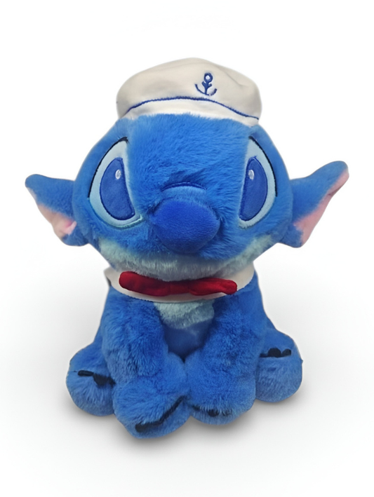 Disney Stitch Sailor Plush Toy 8” | Lilo & Stitch Nautical Blue Alien Soft Stuffed Doll with Sailor Hat & Red Bow Tie ST15962