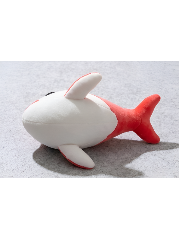 Dolphin Plush Toy - 7-Inch Cute Coral Red Soft Stuffed Animal Marine Life Teddy Bear with Big Blue Glitter Eyes for Kids and Toddlers ST14658