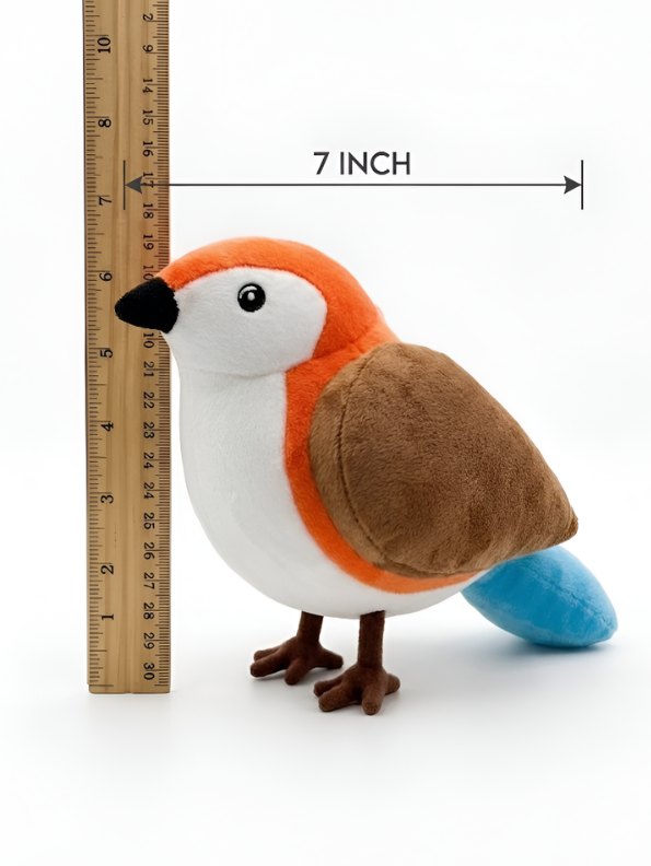 Robin Plush Toy – 10-Inch Premium Soft Stuffed Animal Bird for Toddlers, Realistic Forest Friend Nursery Decor and Educational Play ST16478
