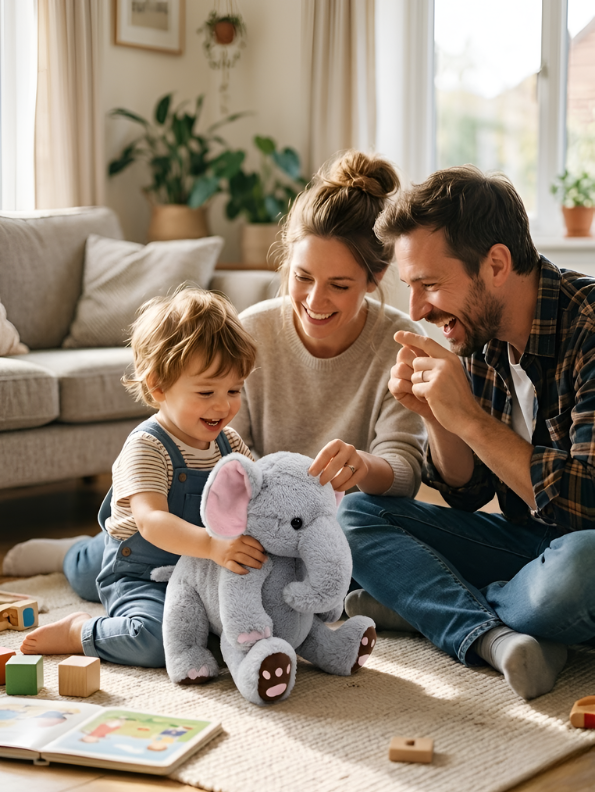 Grey Elephant Soft Toy (30CM) – Premium Plush Stuffed Animal, Ultra-Soft Cuddly Elephant Toy for Kids, Toddlers & Baby Gifts ST16023