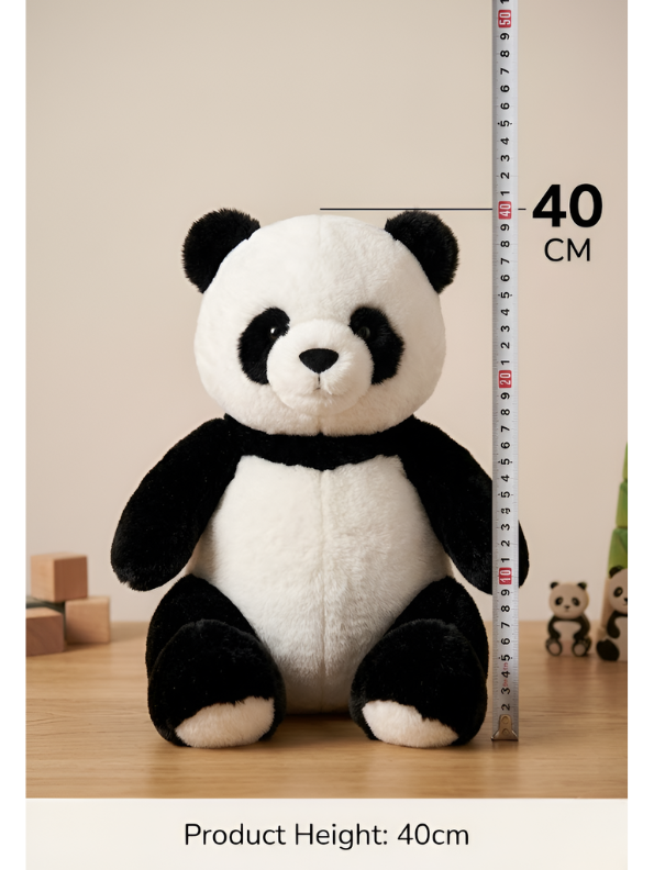 Premium 40CM Panda Plush Toy – Ultra-Soft Black & White Stuffed Teddy Bear for Kids & Toddlers, Cuddly & Safe Gift for Boys and Girls ST15854