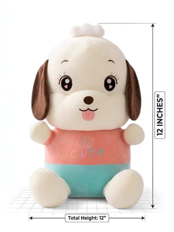 Puppy Plush Toy – 12-Inch Cute Ultra-Soft Stuffed Dog with Colorful Outfit, Safe & Cuddly Gift for Kids, Toddlers & Babies ST13992