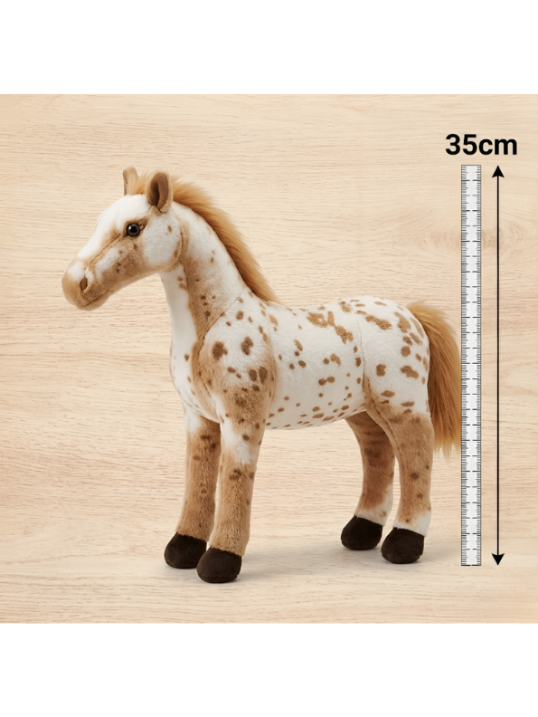 Appaloosa Spotted Horse Plush Toy – 35cm Realistic Soft, Lifelike Stuffed Animal for Kids & Collectors ST14977