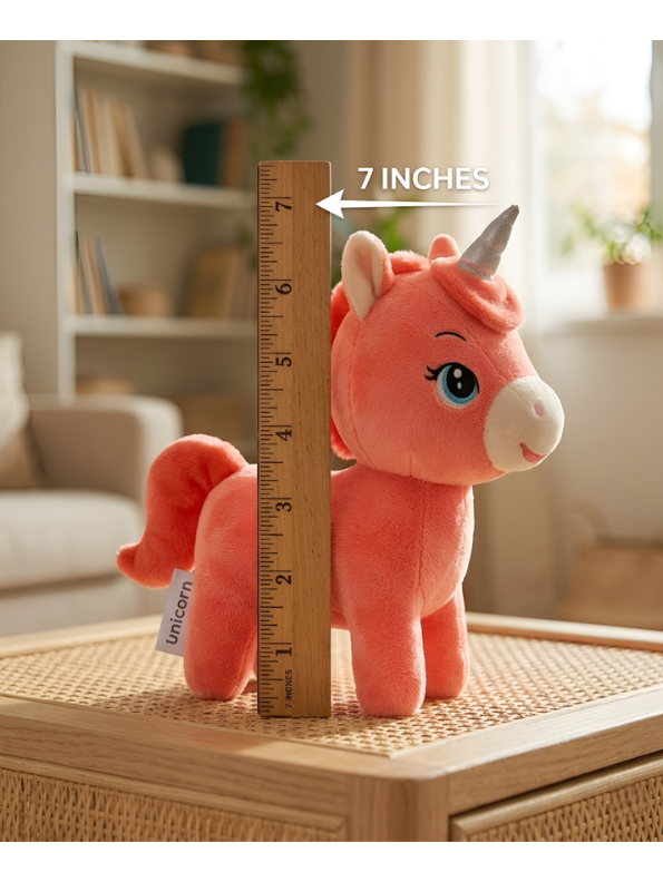 Unicorn Soft Toy Plushie – 7-Inch Cute Stuffed Animal for Kids, Girls & Toddlers | Soft Velvet Fabric with Silver Metallic Horn | Cuddly Gift Toy ST11926