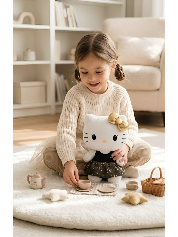 Hello Kitty Plush – 15-Inch Collector’s Edition with Gold Bow & Black Star Tutu Dress ST14832