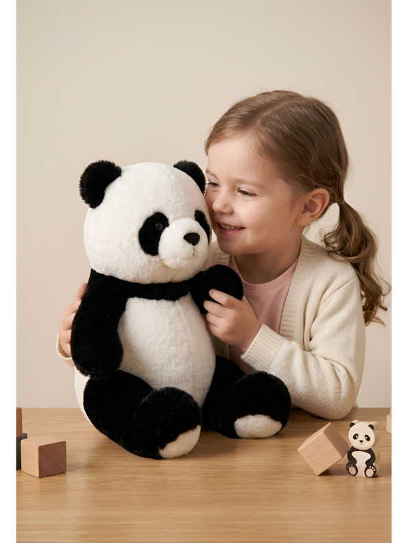 Premium 40CM Panda Plush Toy – Ultra-Soft Black & White Stuffed Teddy Bear for Kids & Toddlers, Cuddly & Safe Gift for Boys and Girls ST15854