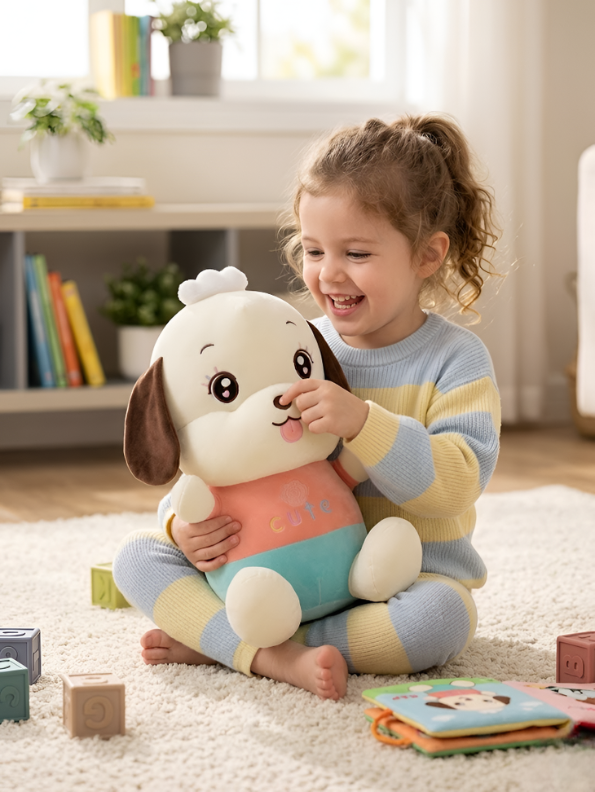 Puppy Plush Toy – 12-Inch Cute Ultra-Soft Stuffed Dog with Colorful Outfit, Safe & Cuddly Gift for Kids, Toddlers & Babies ST13992