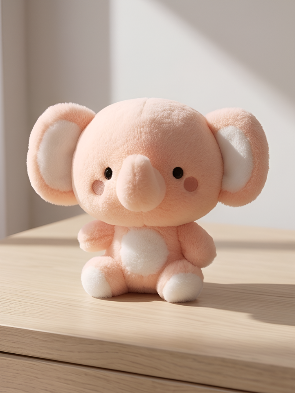 Pink Elephant Plush Stuffed Animal – 8-Inch Cute Soft Baby Elephant Toy for Infants Toddlers ST14123
