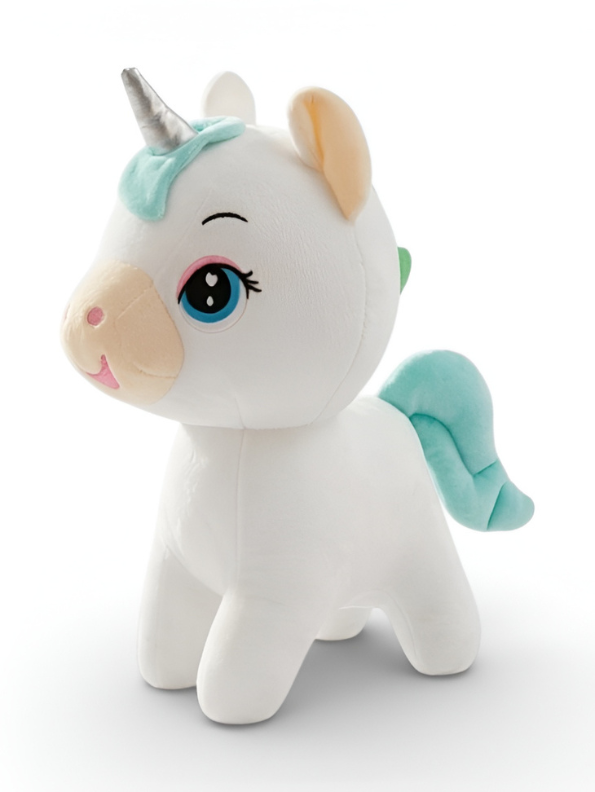 Unicorn Soft Toy Plushie – 7-Inch Cute Stuffed Animal for Kids, Girls & Toddlers | White Soft Velvet Fabric with Silver Metallic Horn | Cuddly Gift Toy ST11926