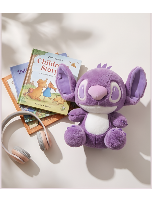 Disney Lilo & Stitch Plush Toy, 8-Inch Soft Stuffed Animal Alien Doll, Cute Purple Stitch Collectible Plushie for Kids ST14873