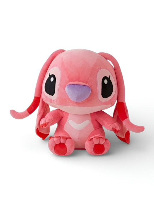 Disney Lilo & Stitch Angel Plush Toy 10 Inch – Pink Stitch Soft Stuffed Doll for Kids & Fans ST15736.