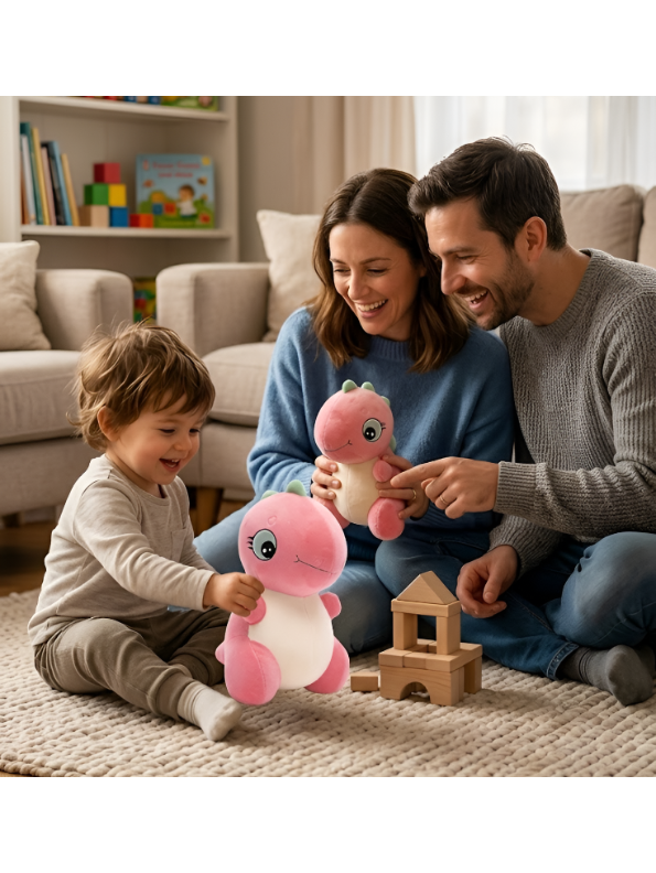 Dinosaur Plush Toy – 7-Inch Soft Stuffed Animal Dino with Cute Embroidery – Small Kawaii Dinosaur Doll for Toddlers, Kids ST14707