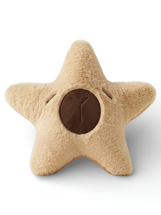 Cute Brown Star Plush Soft Toy for Kids – 7 Inch Fluffy Sea Star Stuffed Animal Pillow, Aesthetic Nursery Decor & Gift ST15978