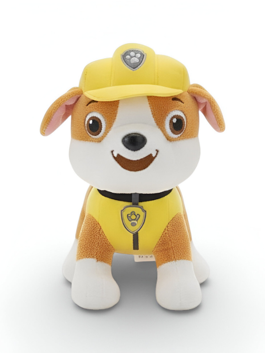 PAW Patrol Rubble 22CM Plush Toy – Soft Yellow Construction Pup Stuffed Animal for Kids & Toddlers | Official PAW Patrol Merchandise ST7948