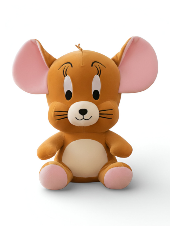 Jerry Mouse Soft Toy 8-Inch Brown Plushie with Pink Ears – Cute Cartoon Stuffed Animal for Kids & Collectors Inspired by Tom and Jerry ST15949
