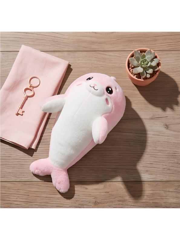 Pink Dolphin Plush Toy – 8-Inch Cute Soft Stuffed Ocean Animal Pillow for Kids and Toddlers, Adorable Nursery Décor and Birthday Gift ST14128