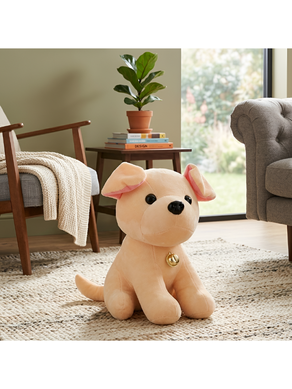 Labrador Puppy Plush Soft Toy with Bell Collar – 7-Inch Ultra-Soft Stuffed Dog for Kids & Toddlers, Cute Cuddly Animal Gift for Boys & Girls ST12003