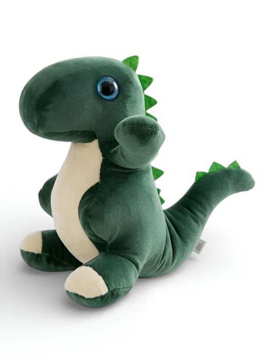 Dark Green Cute T-Rex Dinosaur Plush Toy – 7-Inch Soft Stuffed Dino with Blue Glitter Eyes for Kids & Toddlers ST11930