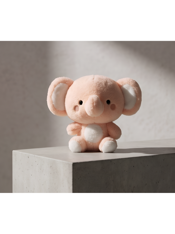 Pink Elephant Plush Stuffed Animal – 8-Inch Cute Soft Baby Elephant Toy for Infants Toddlers ST14123