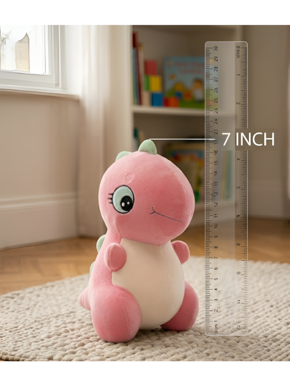 Dinosaur Plush Toy – 7-Inch Soft Stuffed Animal Dino with Cute Embroidery – Small Kawaii Dinosaur Doll for Toddlers, Kids ST14707