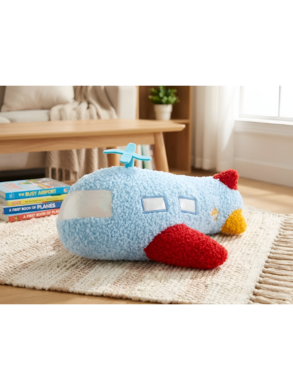 Soft Plush Airplane Toy for Kids – 8 Inch Blue Stuffed Aircraft Pillow, Ultra-Soft Cuddle Toy for Toddlers, Cute Nursery Decor & Gift for Boys and Girls ST14186