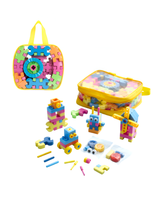 STEM Interlocking Building Blocks Set - Educational Creative Construction Toy | Montessori Sensory Learning LMI632.