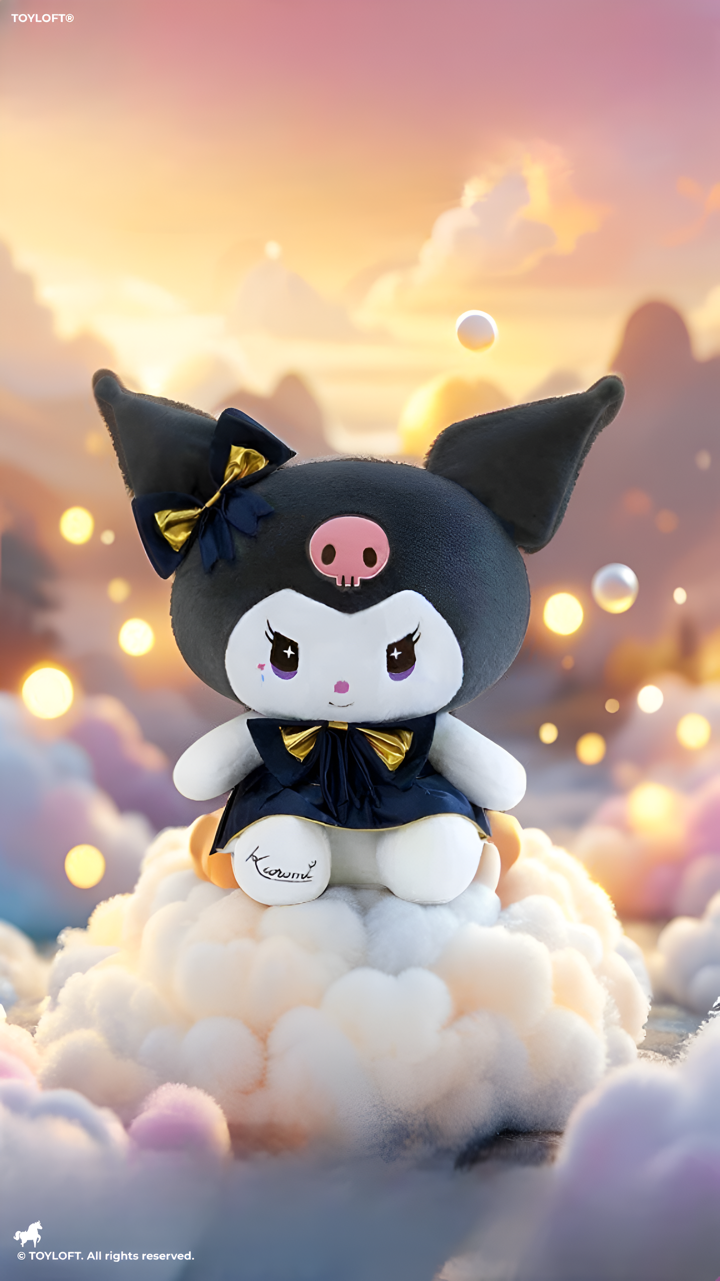 8 Inch Sanrio Kuromi Midnight Velvet Plush Toy Collector’s Edition ST16384.