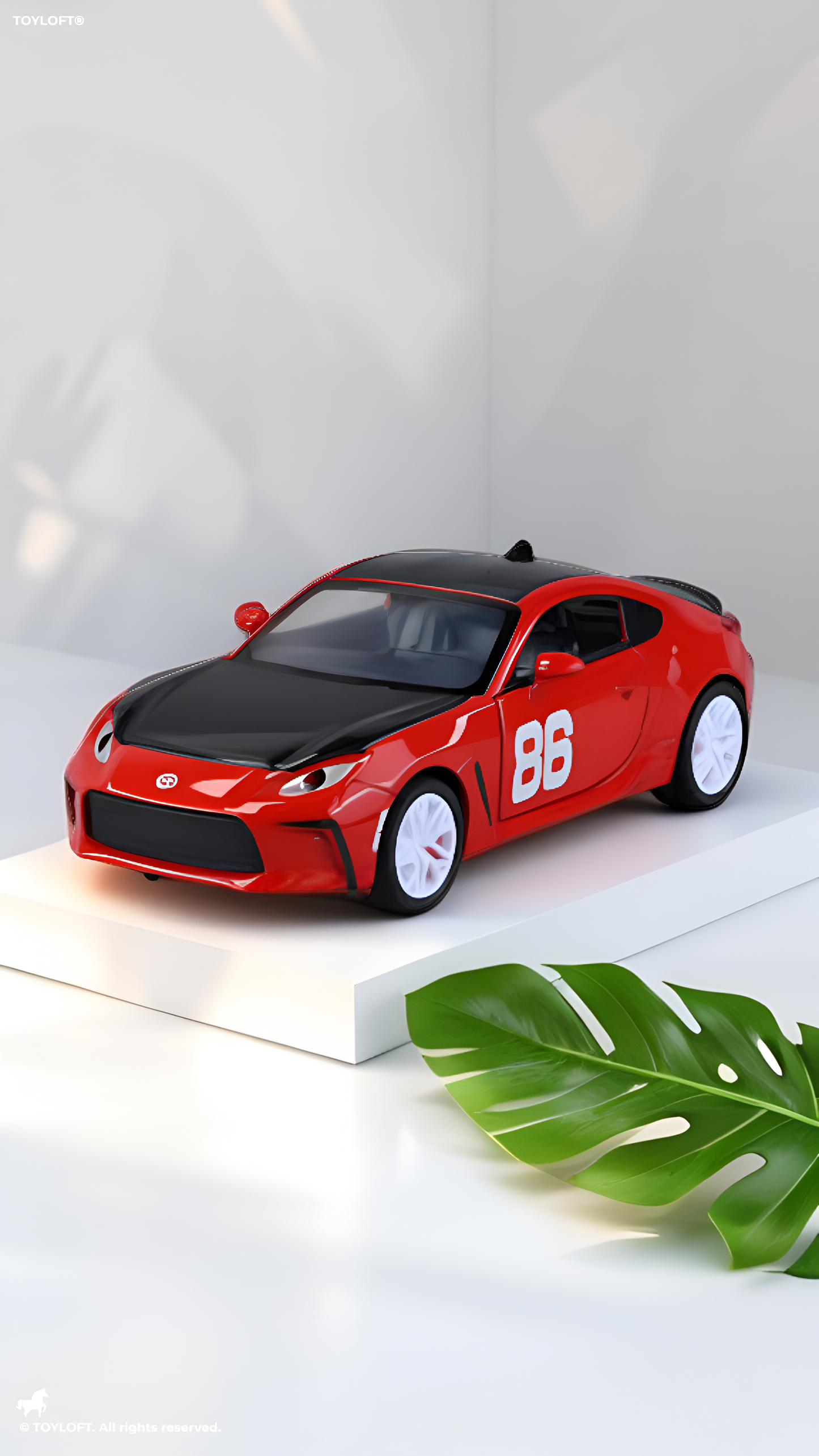 Toyota GR86 Drift Racing Alloy Model Car - Red 1:24 Scale Metal Diecast with Lights & Sound - Perfect Gift for Car Lovers and Collectors TV6078