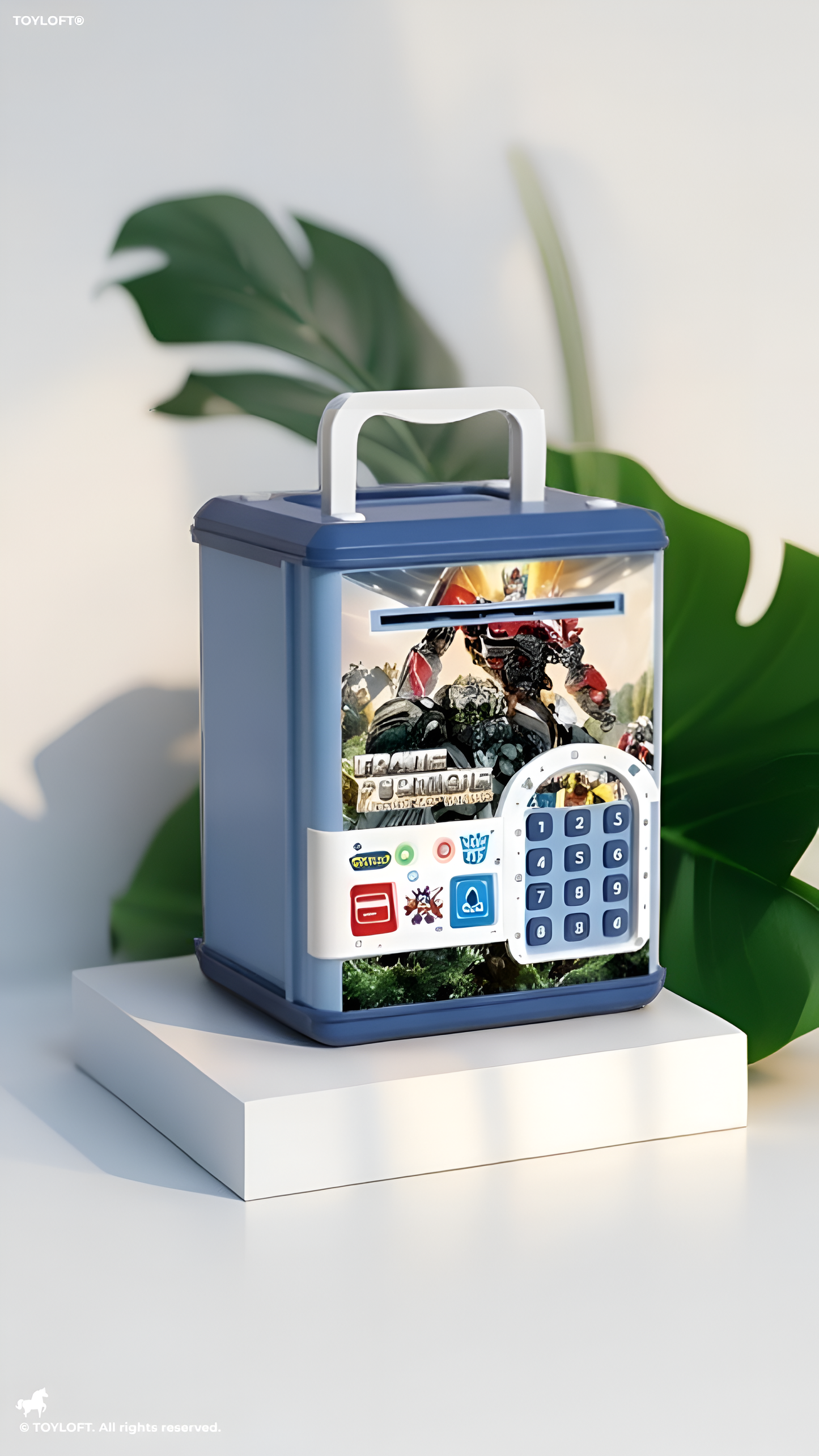 Transformers "Rise of the Beasts" Electronic Piggy Bank & Money Safe with Electronic Password Keypad & Carrying Handle – Educational Financial Savings Toy for Kids LMI14827