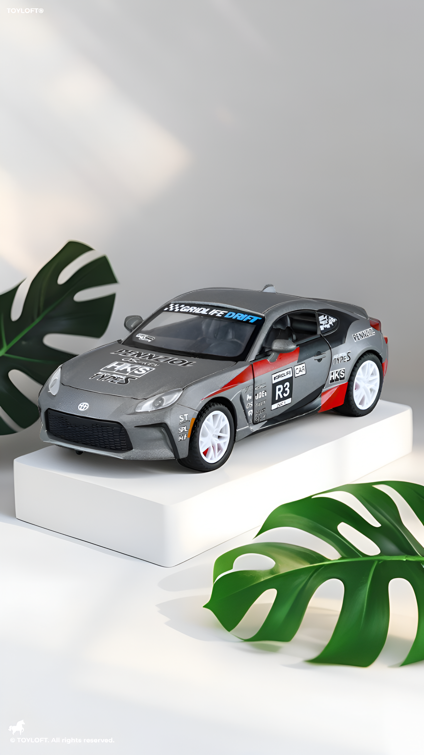 Toyota GR86 Drift Racing Alloy Model Car - 1:24 Scale Metal Diecast with Lights & Sound - Perfect Gift for Car Lovers and Collectors TV6078