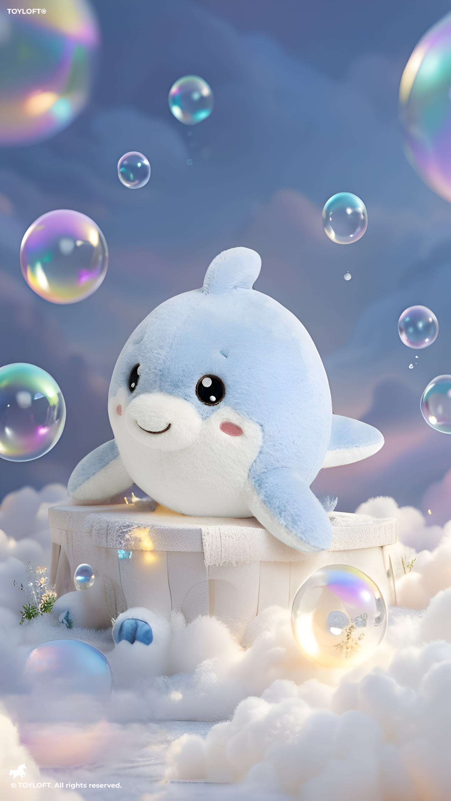 Blue Dolphin Plush Toy – 8-Inch Cute Soft Stuffed Ocean Animal Pillow for Kids and Toddlers, Adorable Nursery Décor and Birthday Gift ST14128