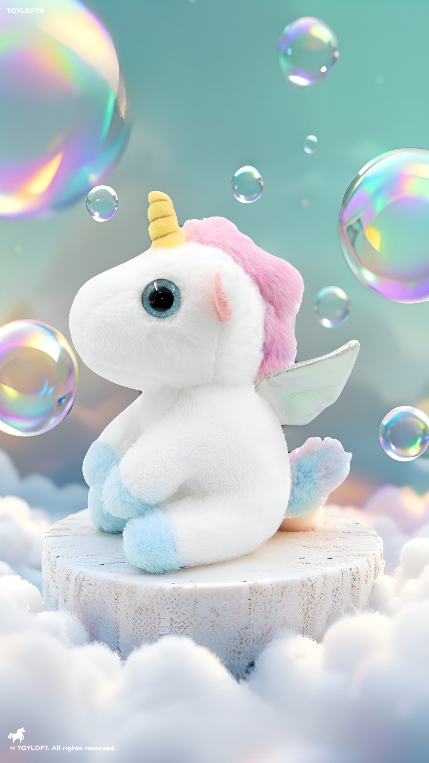 Magical Unicorn Plush Toy – 8-Inch Cute Stuffed Pegasus with Shimmering Wings, Glitter Eyes, and Rainbow Tail – Soft White Unicorn Soft Toy for Kids ST11066