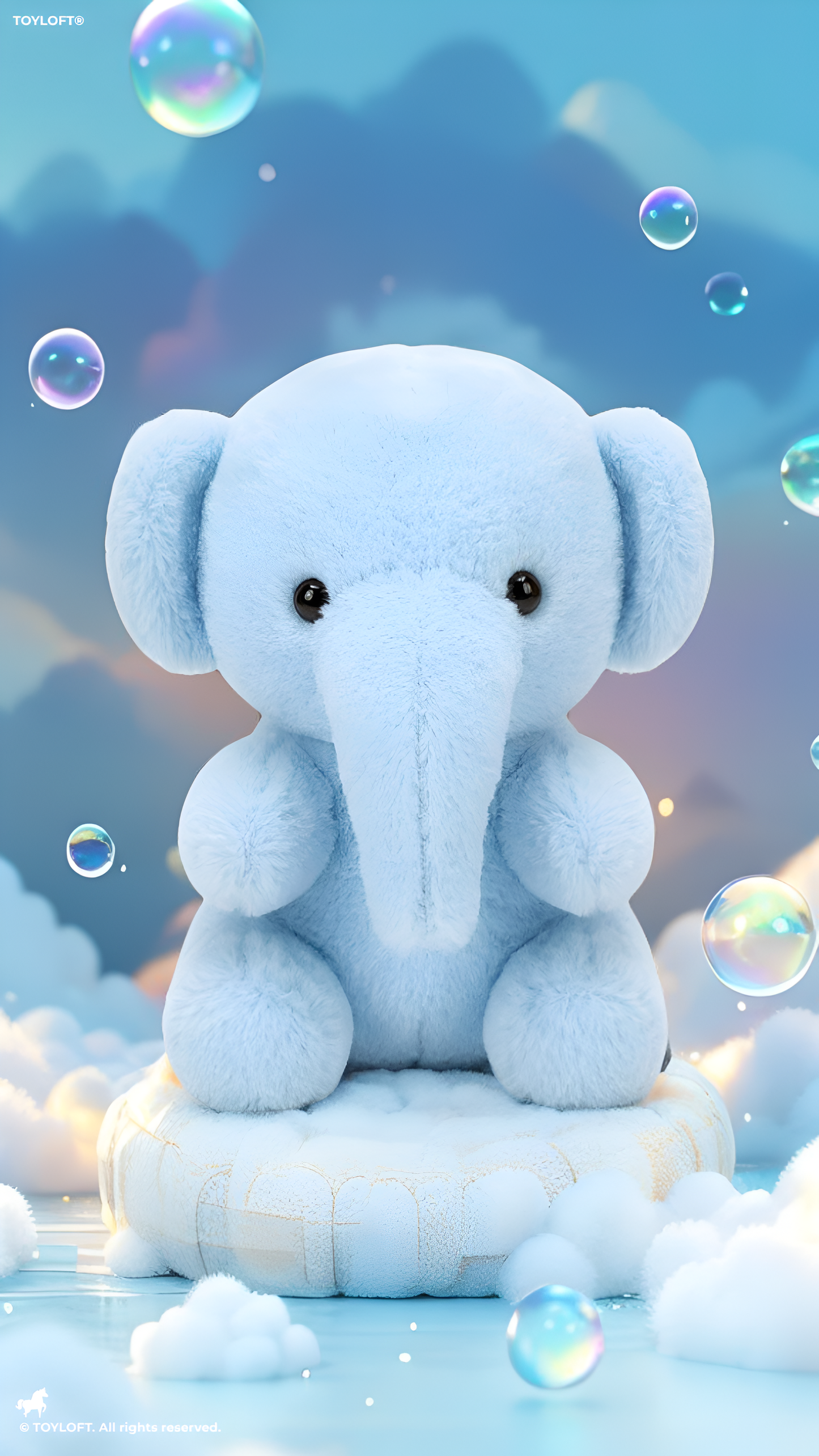 Elephant Soft Toy - Adorable 7-Inch Blue Plush Animal for Bedtime Snuggling and Imaginative Play For Kids ST15926