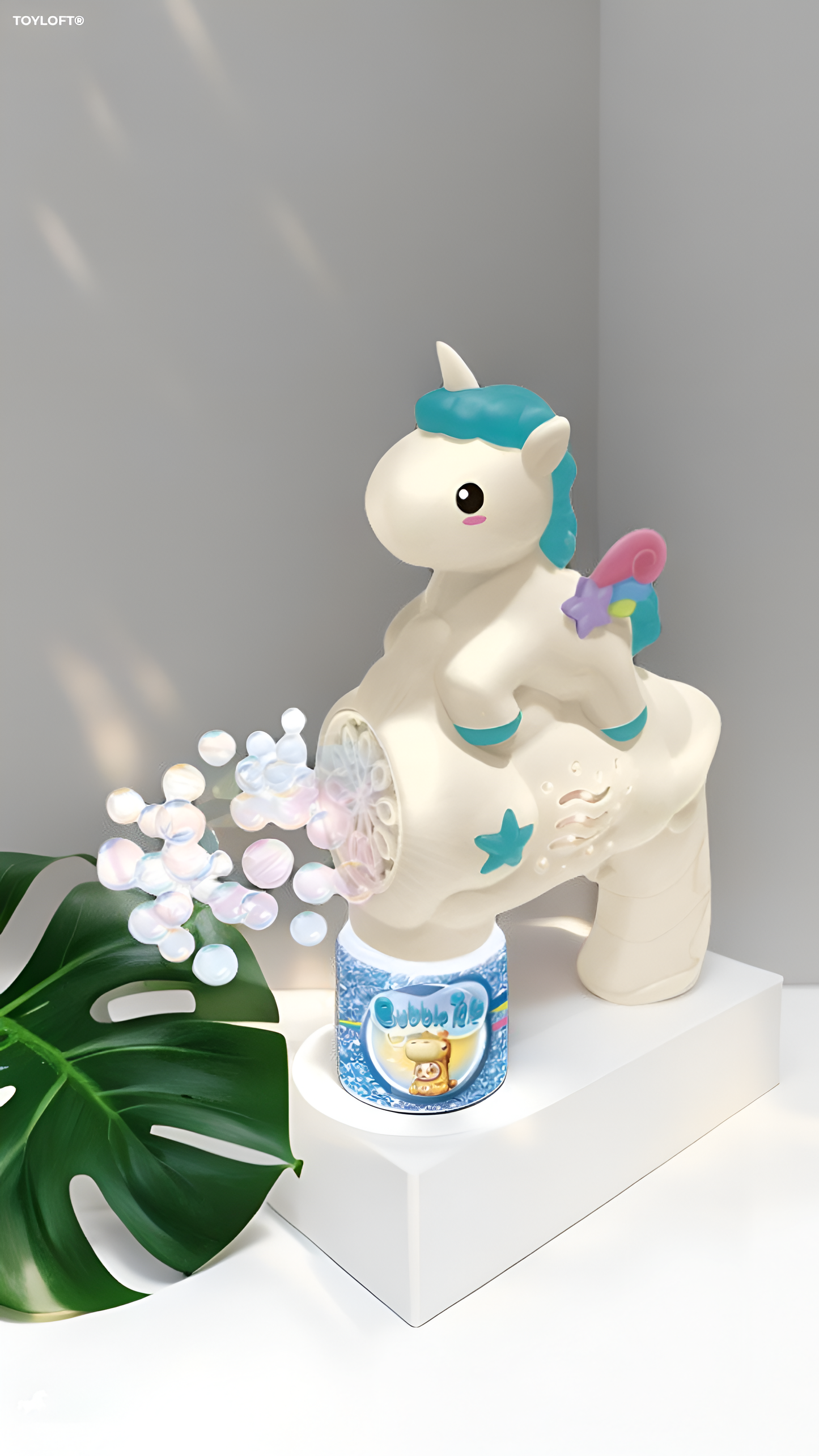 Unicorn Bubble Machine Gun Toy – Automatic Bubble Maker Blaster Turquoise LMI16591.