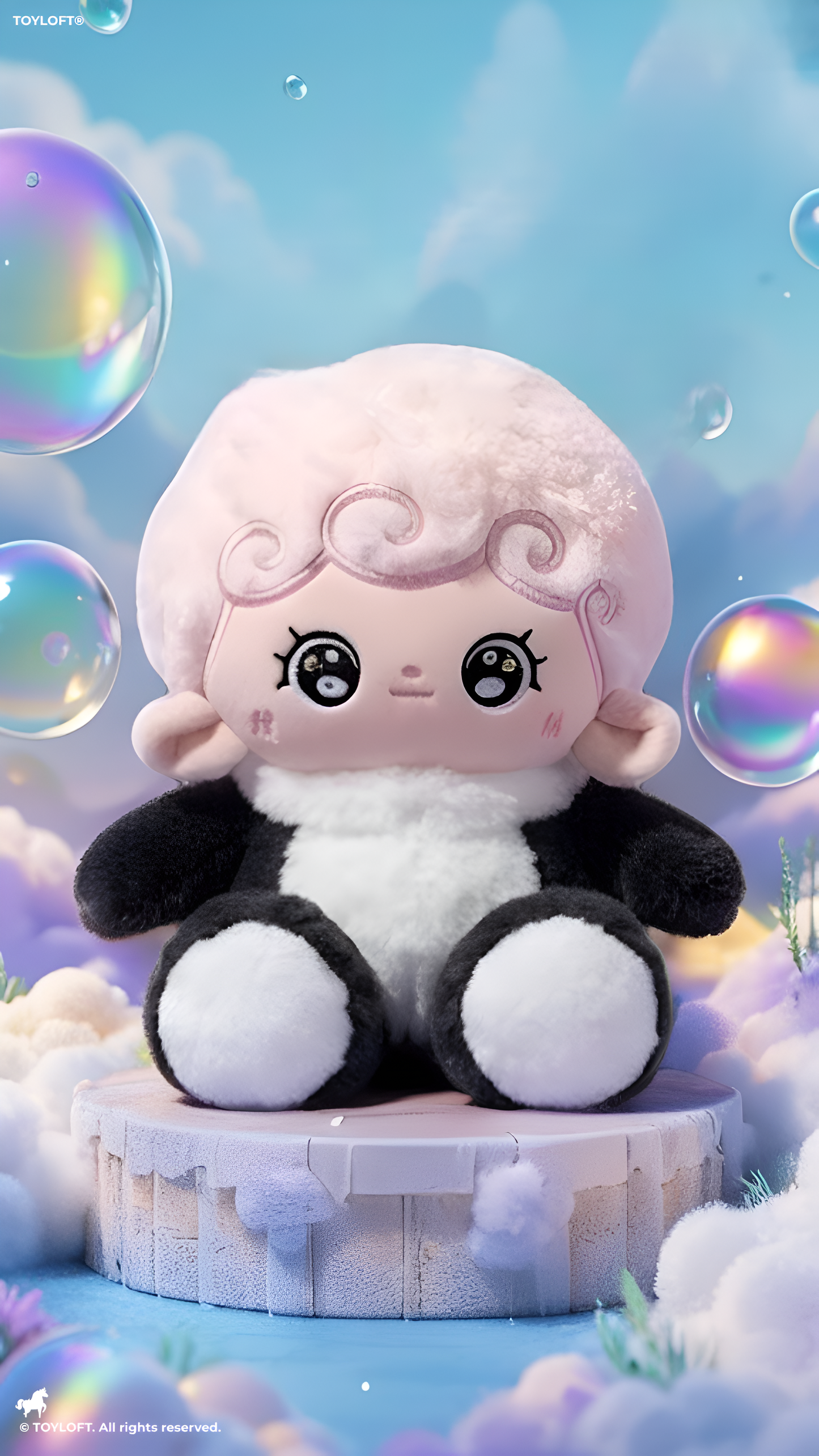 Cute Plush Doll in Black Costume 10-Inch - Soft Stuffed Lamb Toy for Kids, Toddlers, and Nursery Decor - Kawaii Cuddly Companion for Boys and Girls ST16403