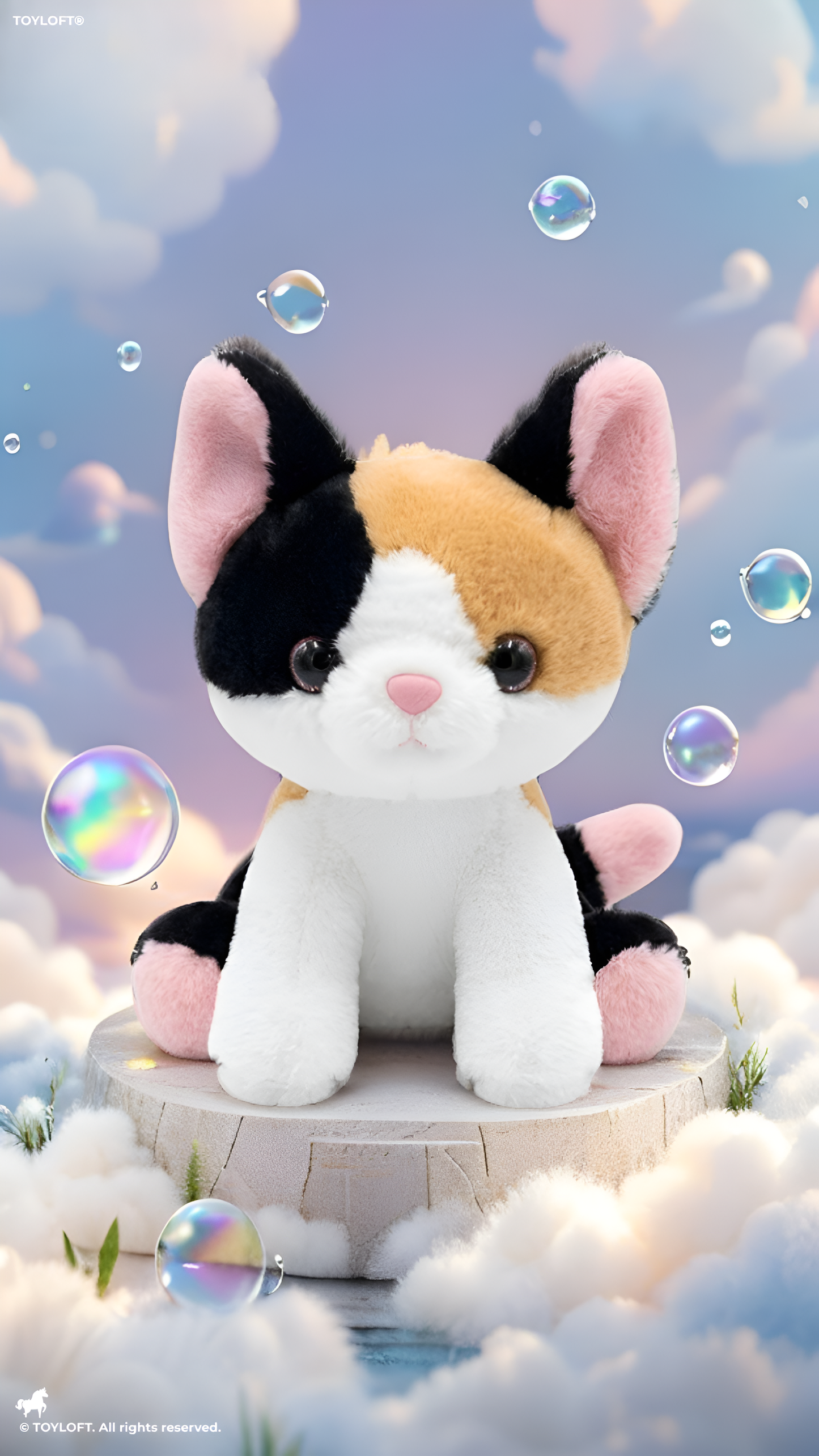 Calico Cat Plush Toy – 8-Inch Cute Stuffed Animal Kitty for Kids and Toddlers, Tri-Color Kitten Soft Toy Gift ST16507