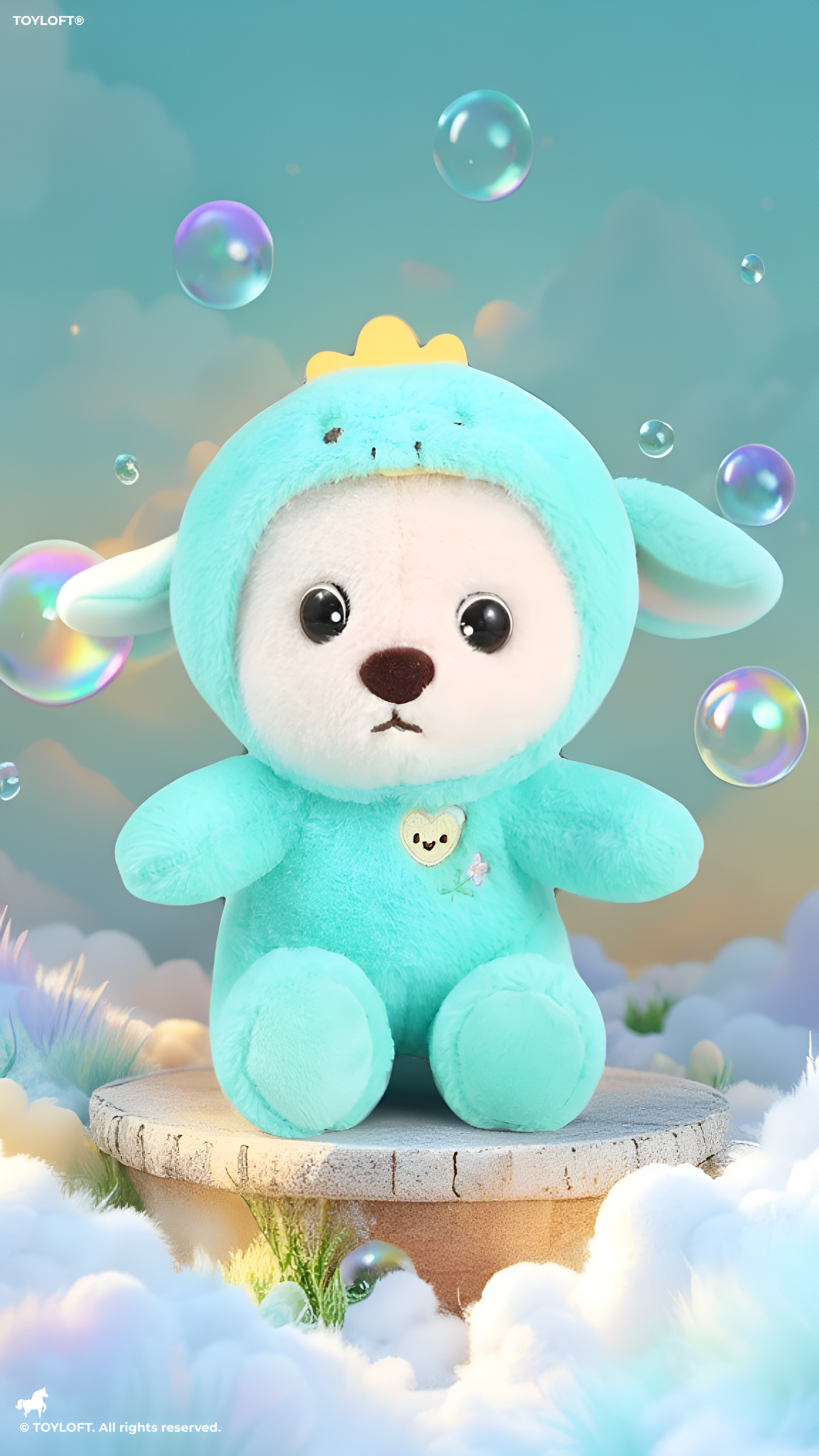 Cute Dinosaur Costume Bear Plush Toy – Mint Green Dino Onesie Soft Stuffed Animal for Kids and Toddlers ST11064