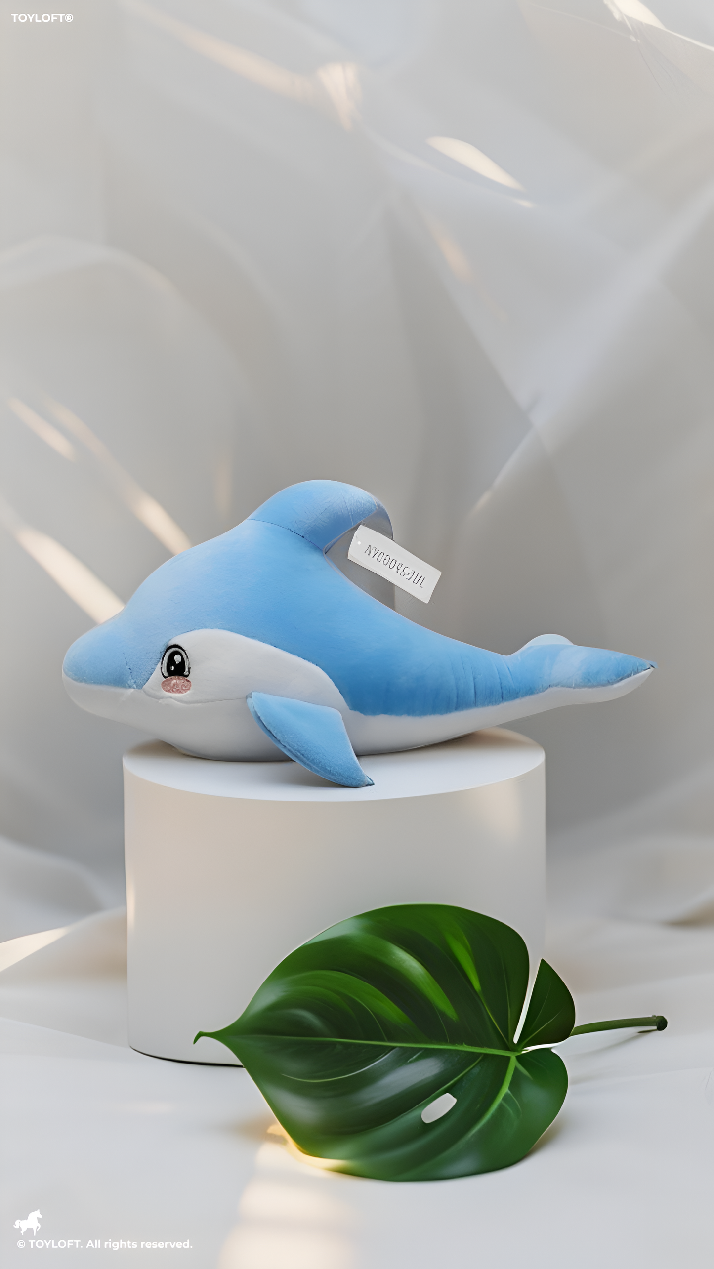Dolphin Plush Toy - Blue 7-Inch Soft Stuffed Animal Sea Creature for Kids and Babies - Cute Nursery Decor & Gift for Girls ST16480