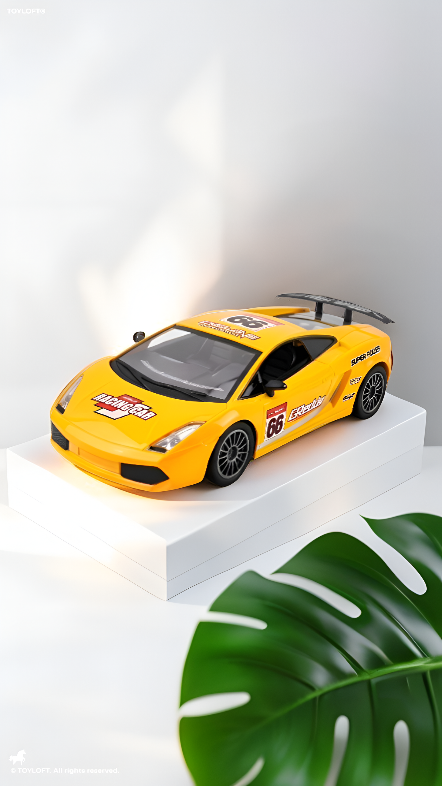 Remote Control Sport Car – Rechargeable Yellow Racing Toy Car with Remote Controller, Batteries, and AC Charger – High-Speed RC Car Toy for Kids and Collectors LMI8905