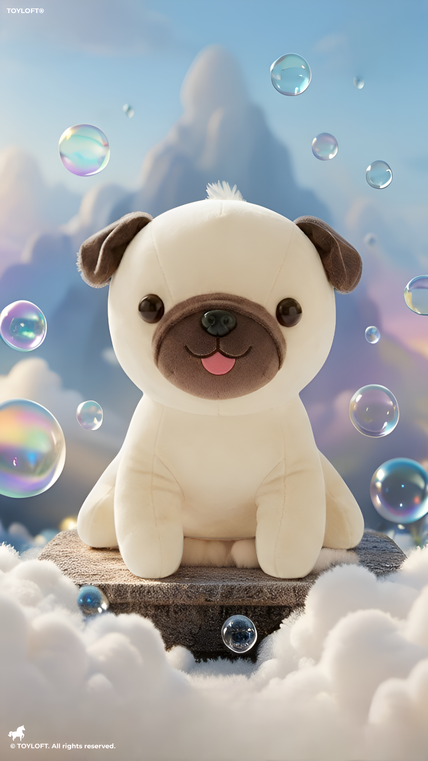 Sitting Pug Plush Toy - Premium 7-Inch Soft Stuffed Animal Puppy for Toddlers and Kids ST16040