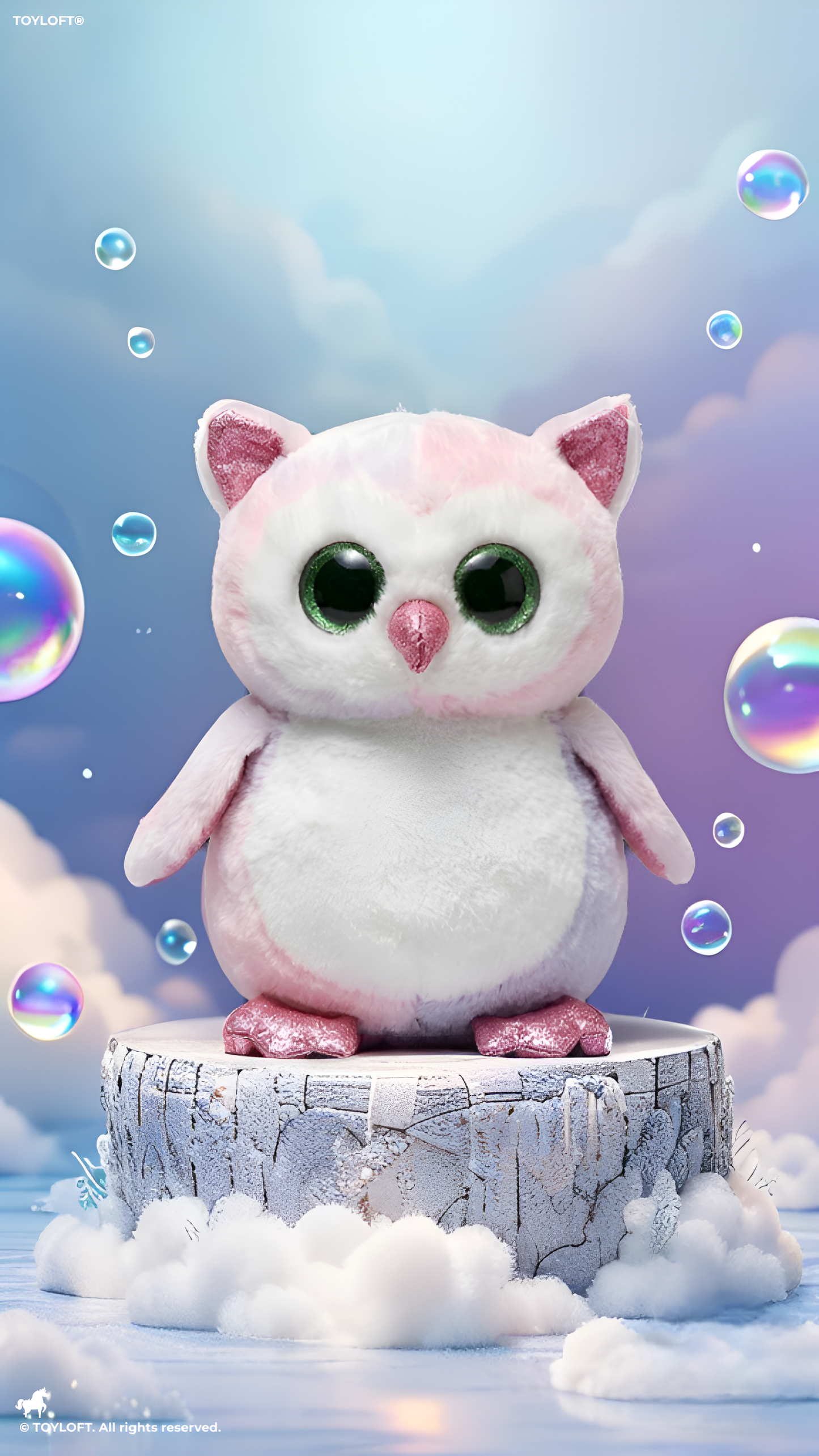 Owl Plush – 8” Pink & Lavender Bird Toy with Sparkle Eyes – Adorable Soft Stuffed Perfect Birthday Gift for Kids and Toddlers ST16399