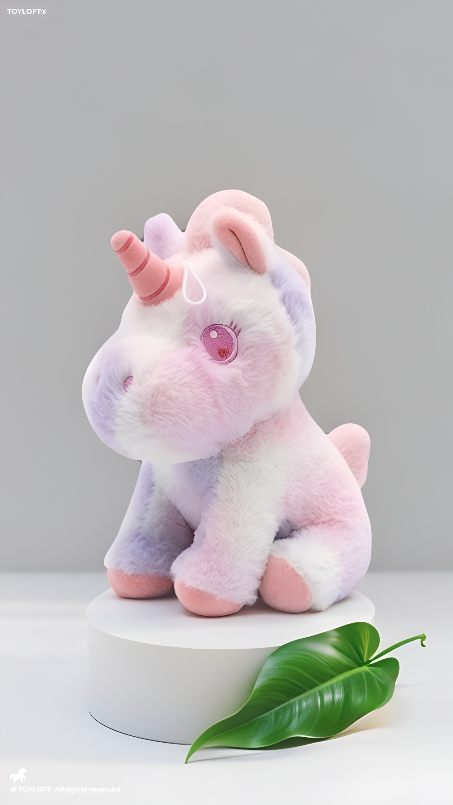 Soft Lavender & Pink Unicorn Stuffed Toy.