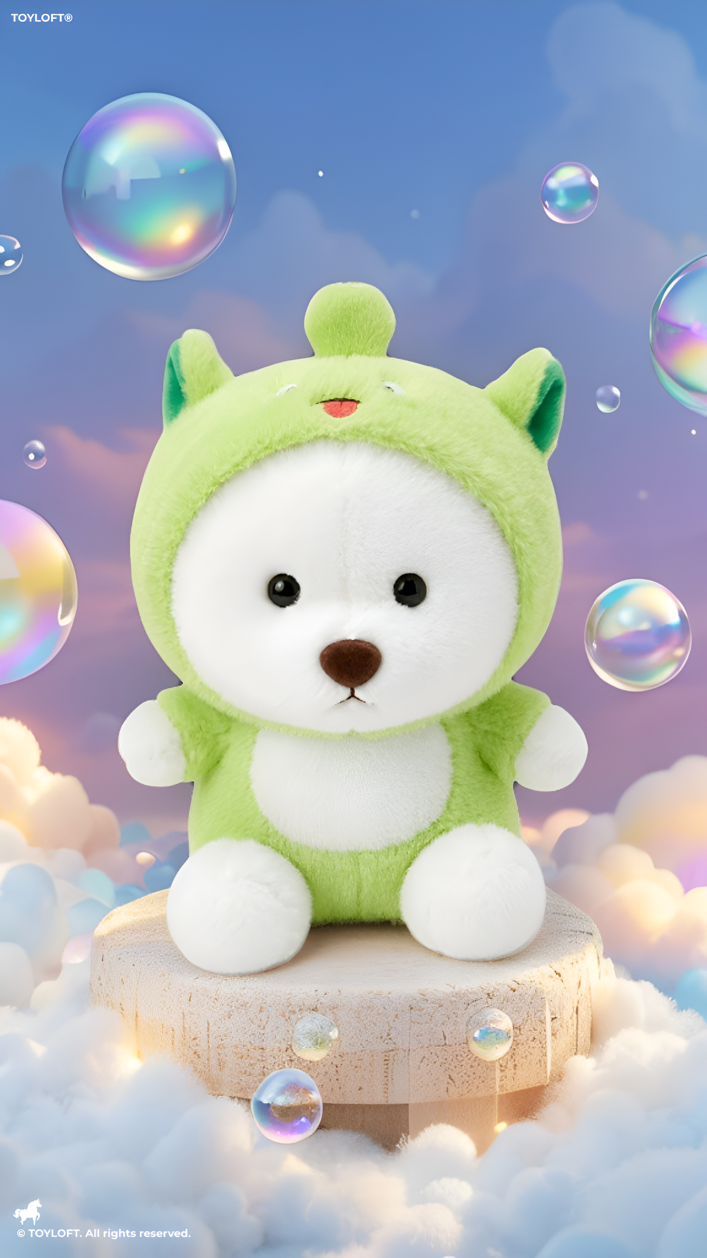 Bear in Green Dinosaur Onesie – 8-Inch Plush Soft Stuffed Animal Toy for Kids, Kawaii Nursery Decor, and Birthday Gift ST13209